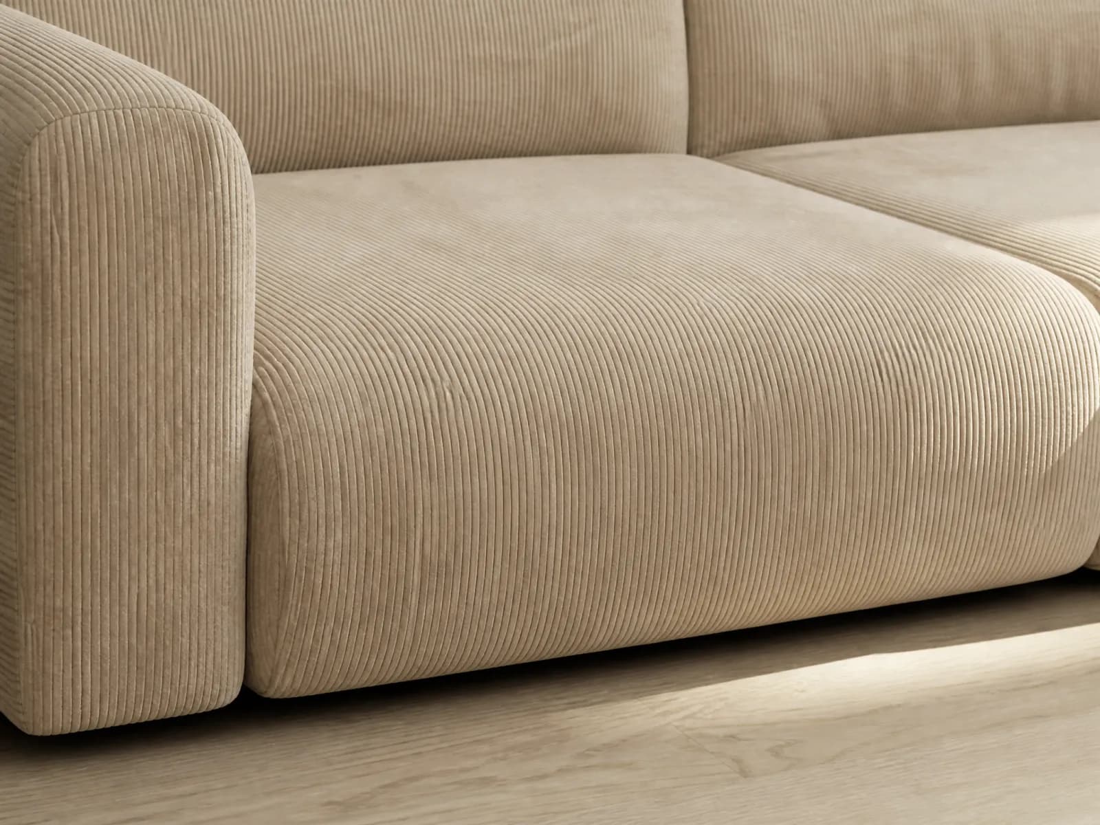 Divano 4 posti modulare 300 cm in tessuto chenille - Miniatura 2
