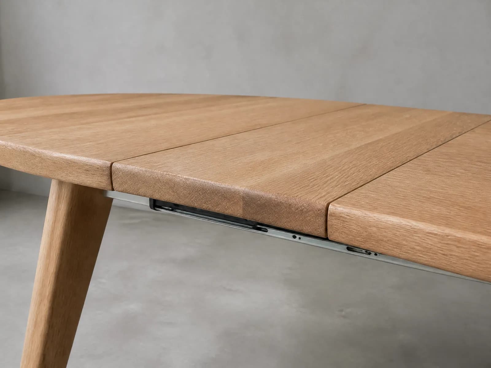 Tavolo ovale allungabile 180-240 cm in rovere massello naturale - Miniatura 2