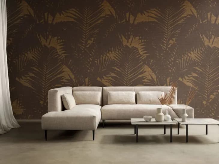 Divano lineare in tessuto Spin di Samoa - Immagine 1