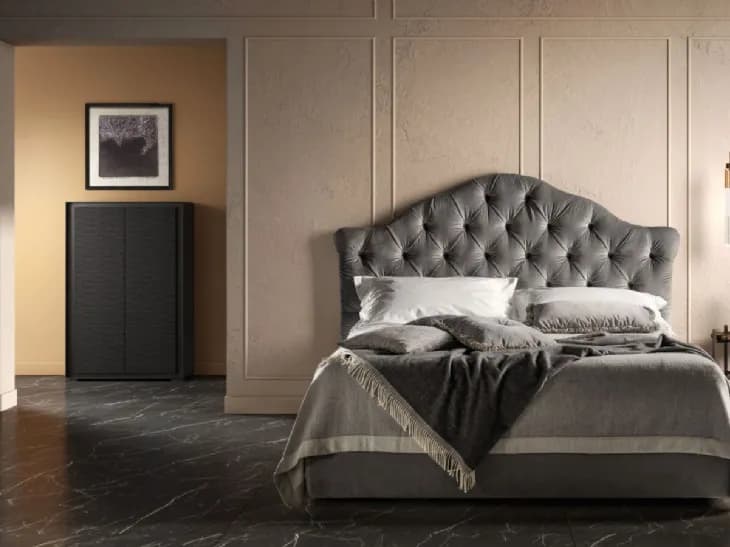 Letto capitonné Queen di Bside con box - Immagine 1