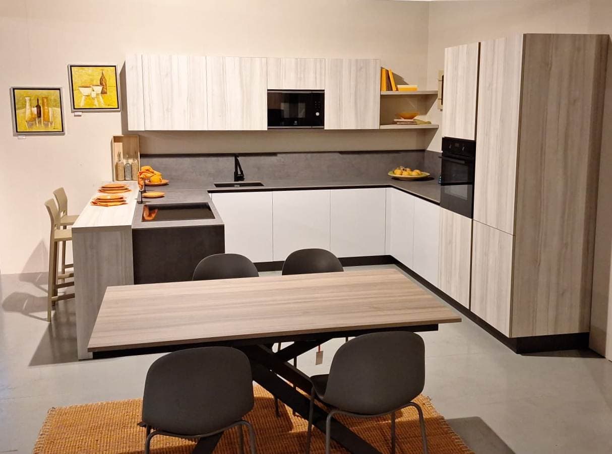 Cucina penisola Colorado top ceramica - Immagine 1