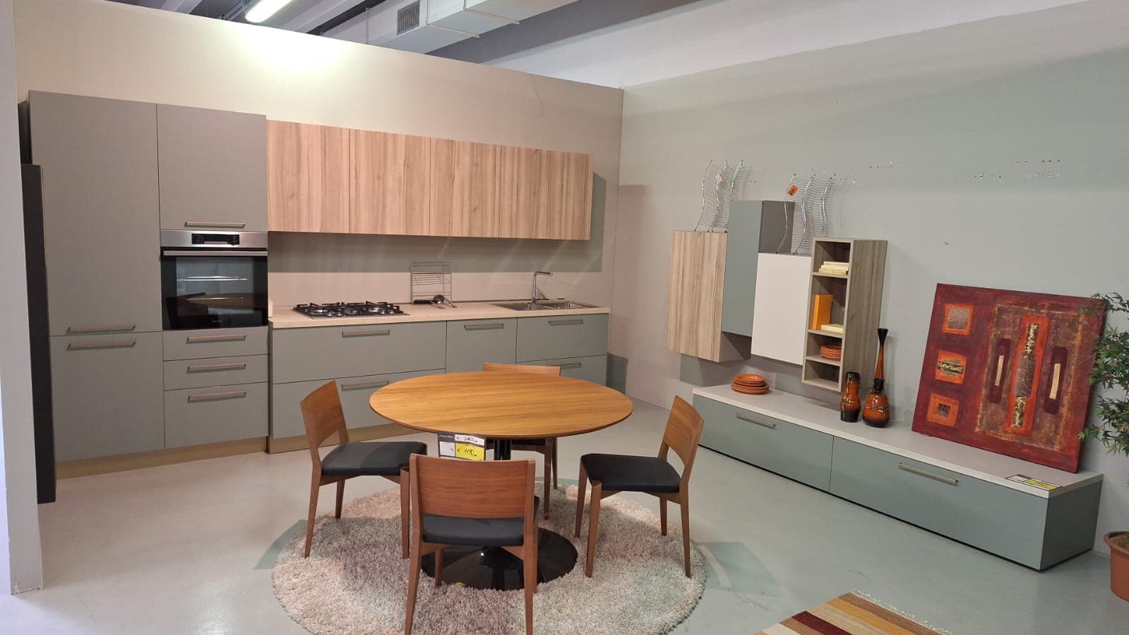 Cucina moderna verde Cloe L.360 - Immagine 1