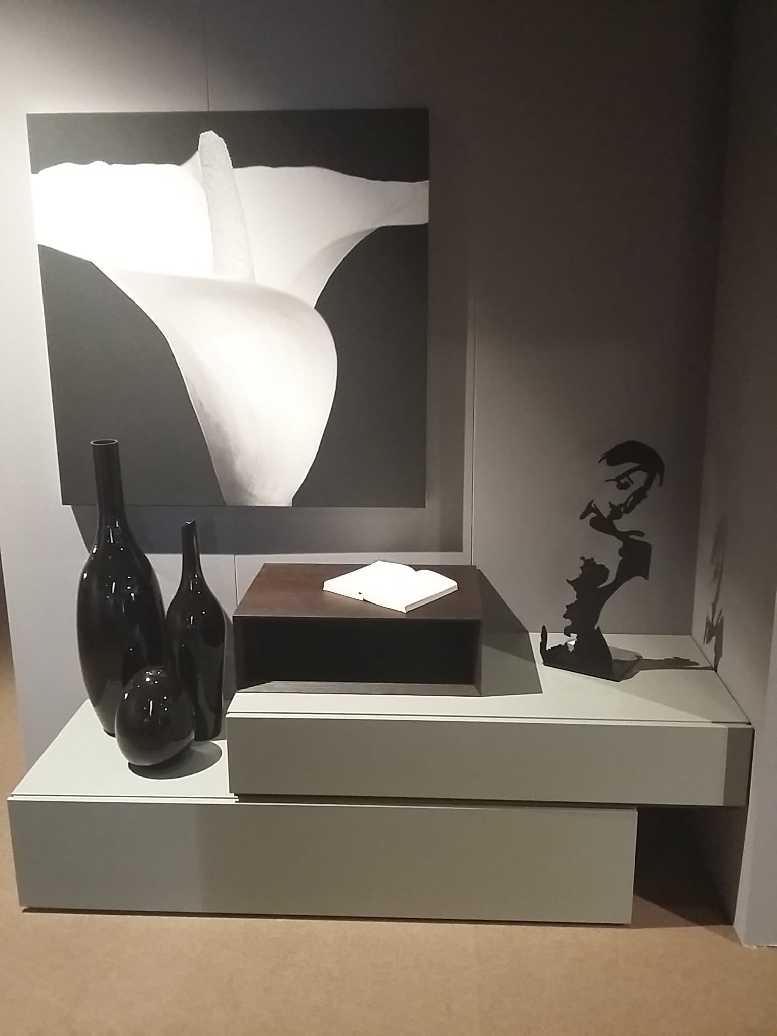 Camera People by Pianca legno laccato grigio - Immagine 1