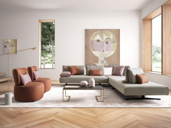 Divani centro stanza “ad isola” con piedini o gambe a slitta - Immagine 1