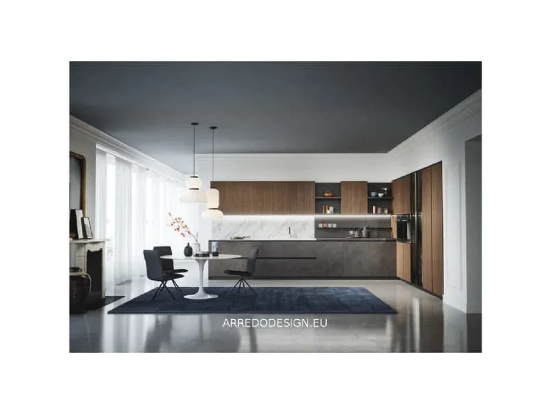 Cucina altri colori moderna ad angolo Domino Prima cucine scontata - Immagine 1