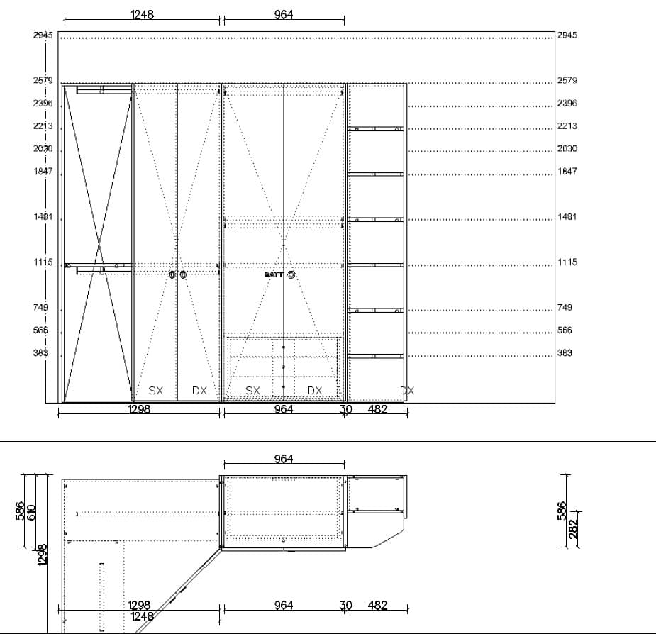 Camera singola Pistacchio con armadio angolo - Immagine 1