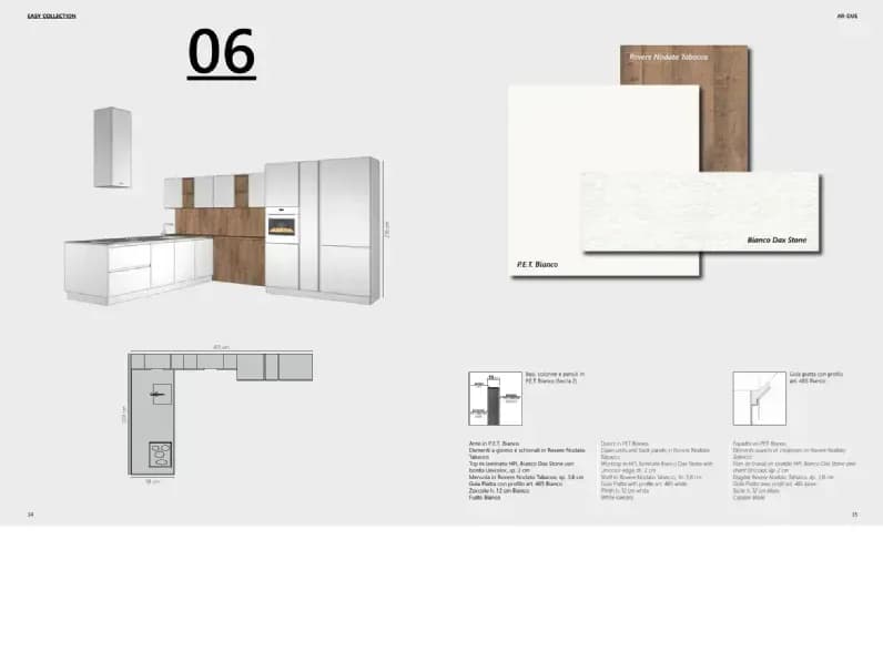 Cucina bianca moderna con penisola Ar-due Easy - Immagine 1