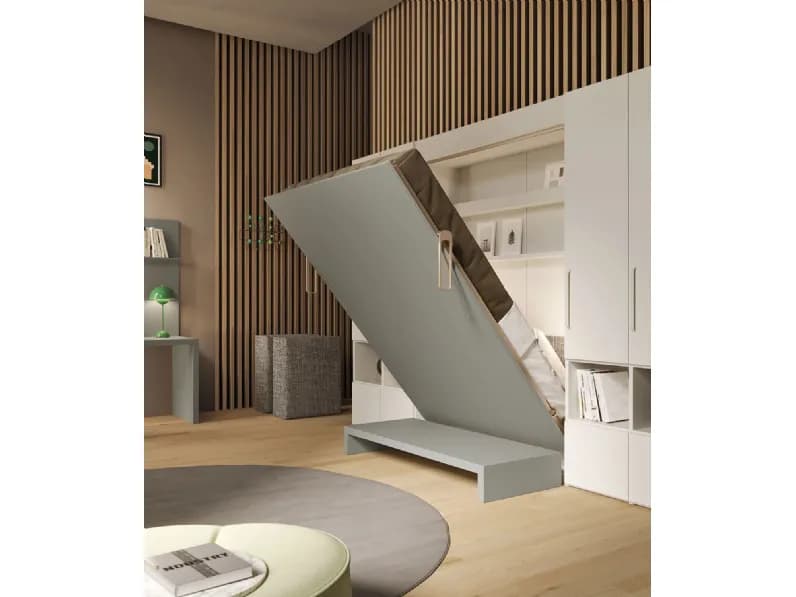 🛏️ Cameretta Clever Im22_06 – Design moderno con letto matrimoniale e divano integrato! 🧒🛋️ - SCONTO OUTLET - Immagine 1