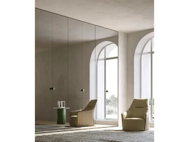 🪞 Armadio Line di Adok – Eleganza Moderna con Ante Specchio o Vetro Laccato ✨ - Immagine 1