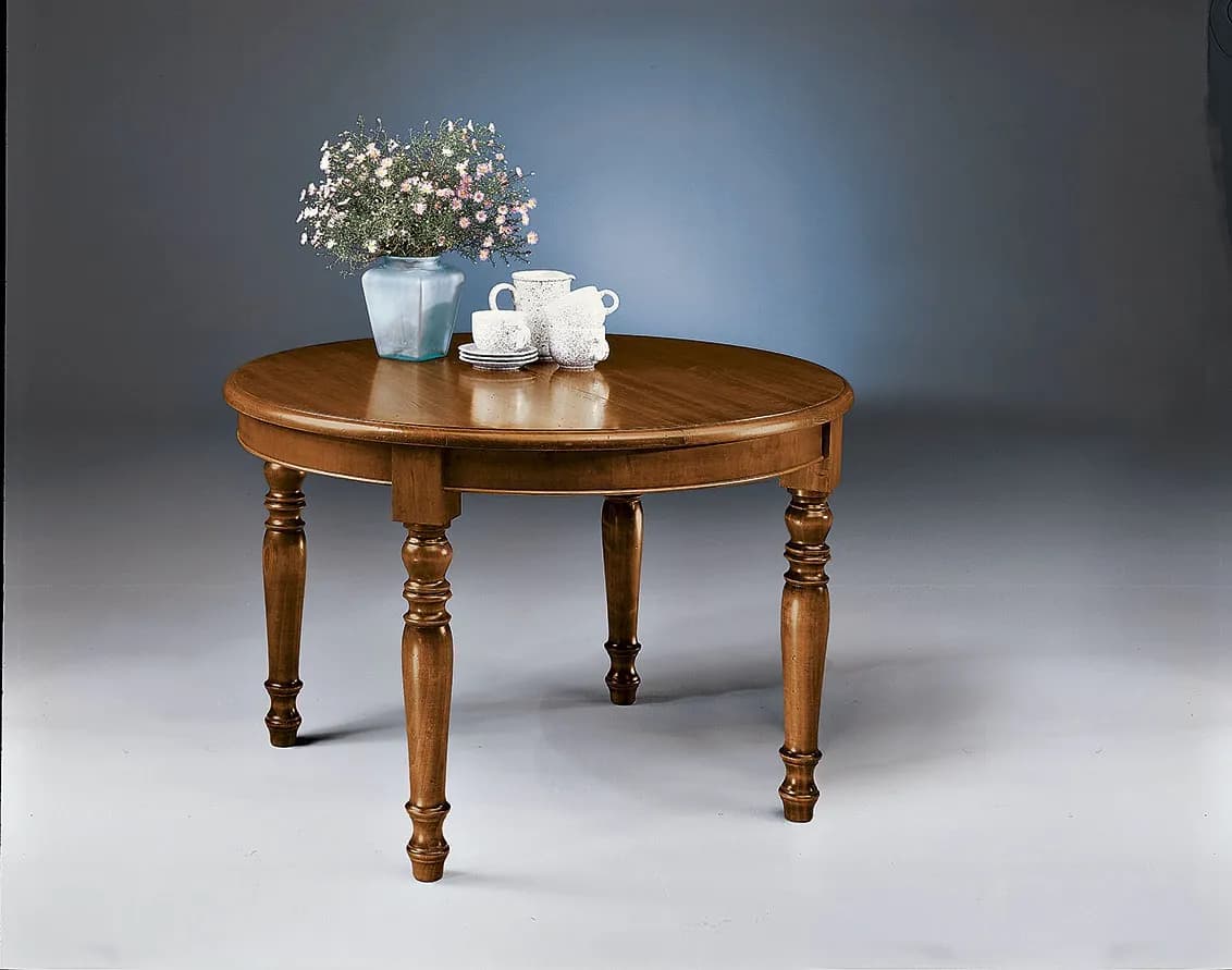 🌰 Tavolo Massello Rotondo Artigiani Veneti – Eleganza Classica, Solidità senza tempo 🪵✨ - Immagine 1