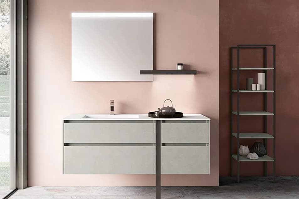 🛁 Mobile bagno Segno by Cerasa – Linea Cartabianca ✨ Design su misura - Immagine 1
