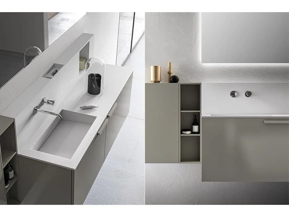š Mobile bagno sospeso Cartabianca by Cerasa ā Eleganza contemporanea a prezzo outlet! ⨠- Immagine 1