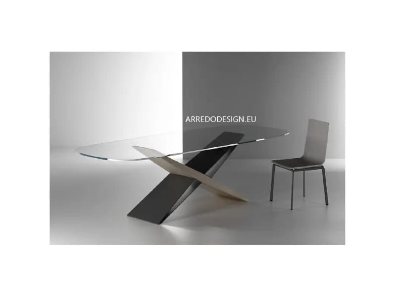 💥 Super Offerta Tavolo Wing di Dexo – Design esclusivo in vetro e metallo a prezzo Outlet! 💥 - Immagine 1