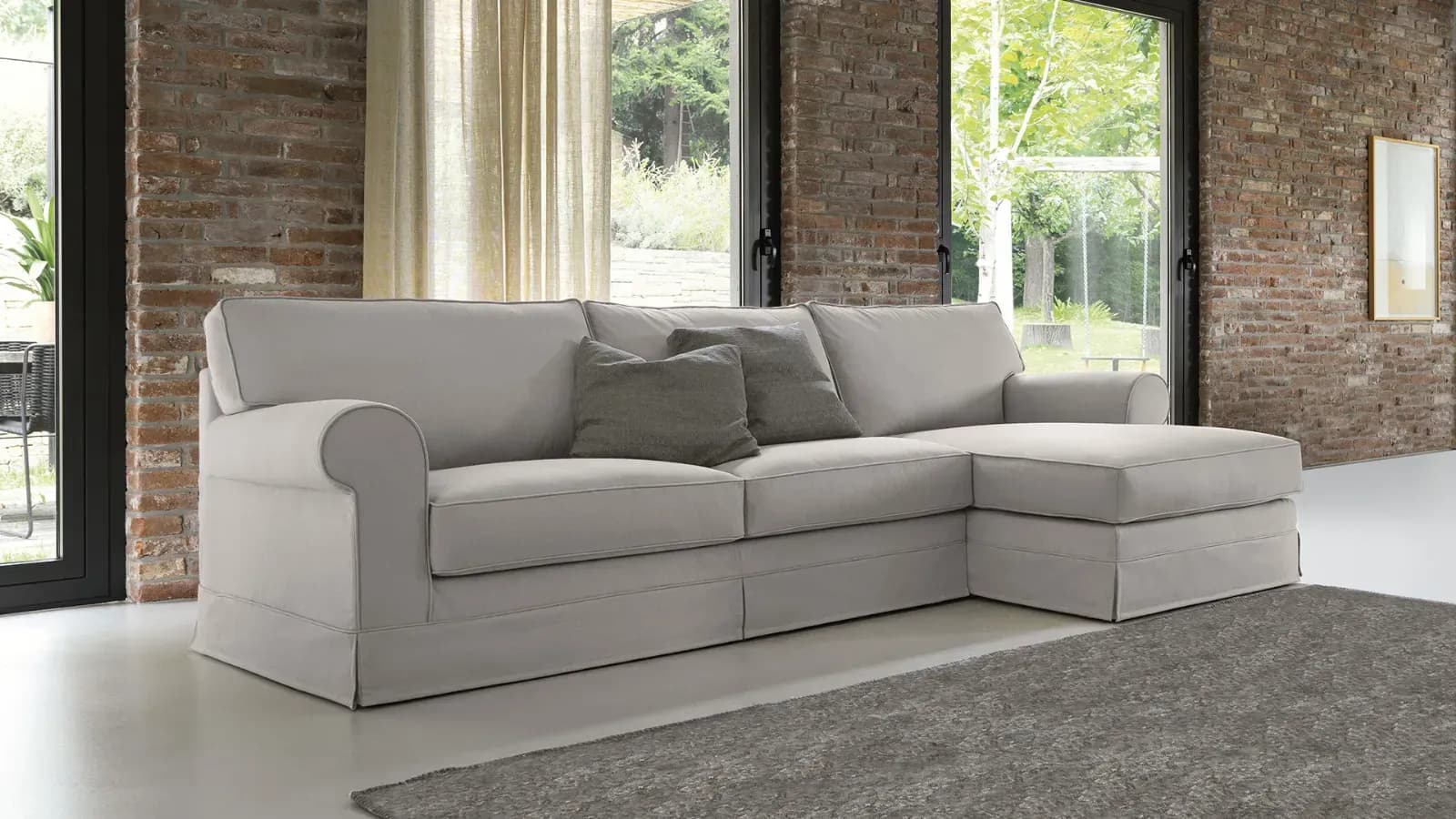 👑 Divano Prince con penisola di Doimo Salotti – Eleganza Classica in offerta - Prezzo Outlet! - Immagine 1