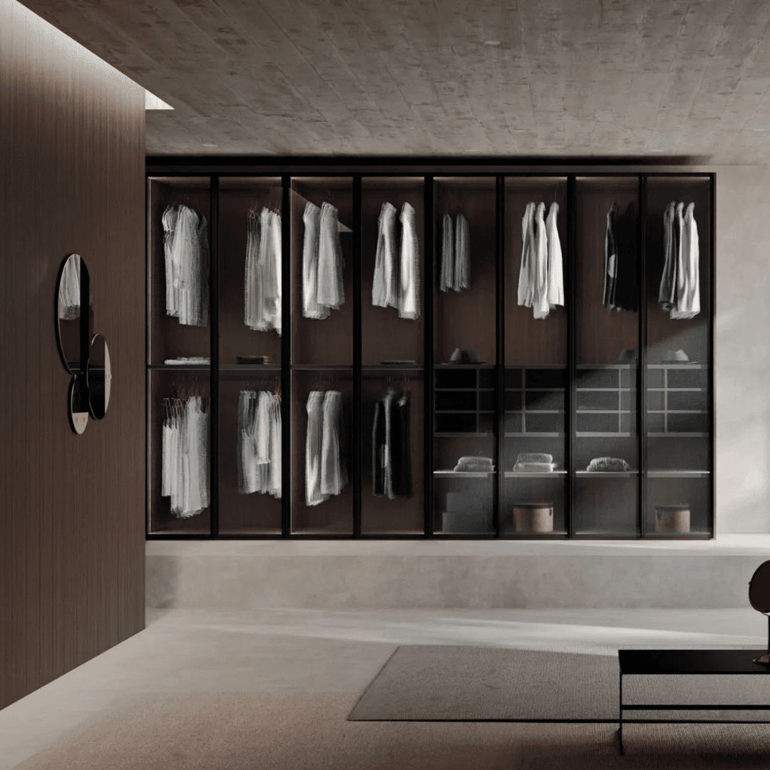 🏡 Armadio Glass Vetro Orme – Design e Praticità a Prezzo Outlet! 🔥 - Immagine 1