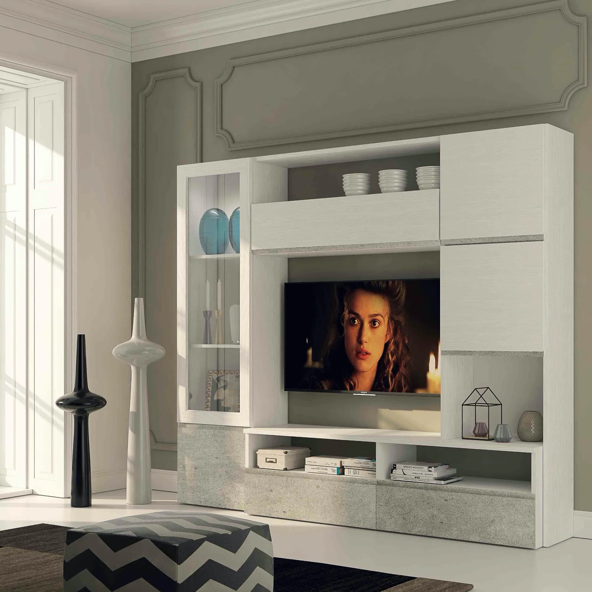 🧱 Parete Attrezzata Velvet One - Design Moderno e Prezzo Imbattibile! 🎯 - Immagine 1