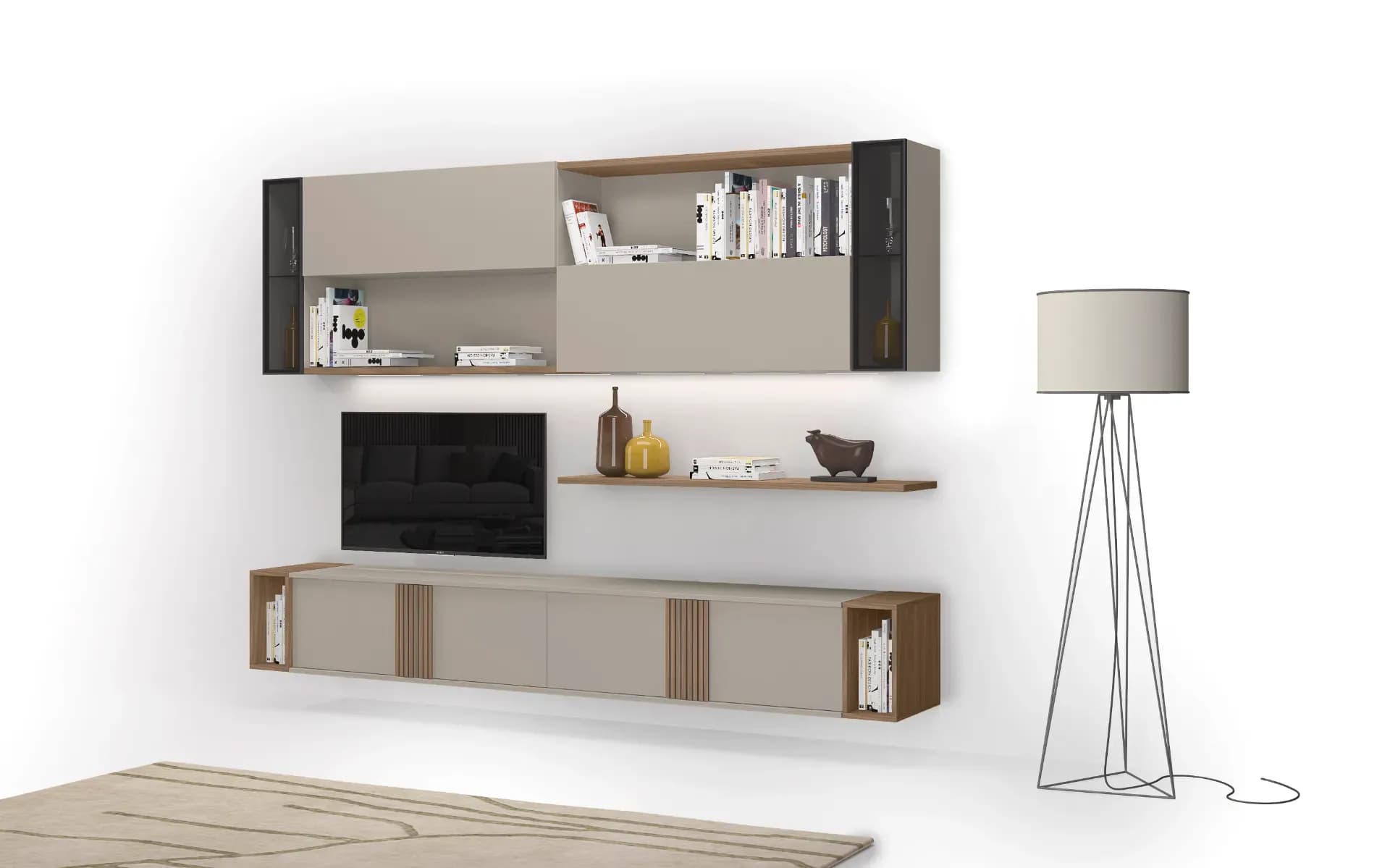 Parete Attrezzata Riga Day 06 – Eleganza su Misura, Design Essenziale! 🪵✨ - Immagine 1