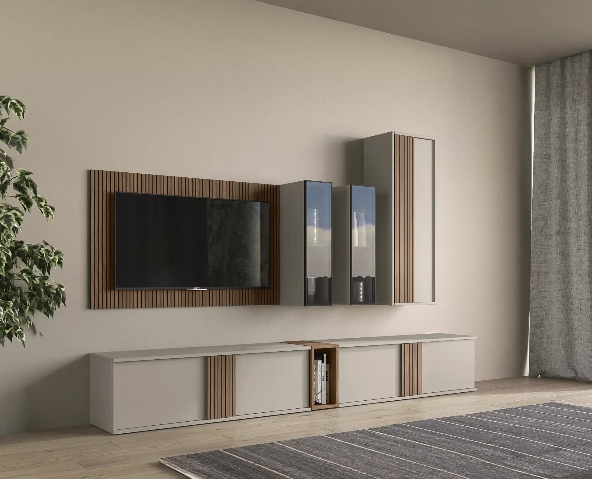 🏡 PARETE ATTREZZATA MODULARE RIGA DESIGN DAY 02 — ELEGANZA E FUNZIONALITÀ SU MISURA ✨ - Immagine 1