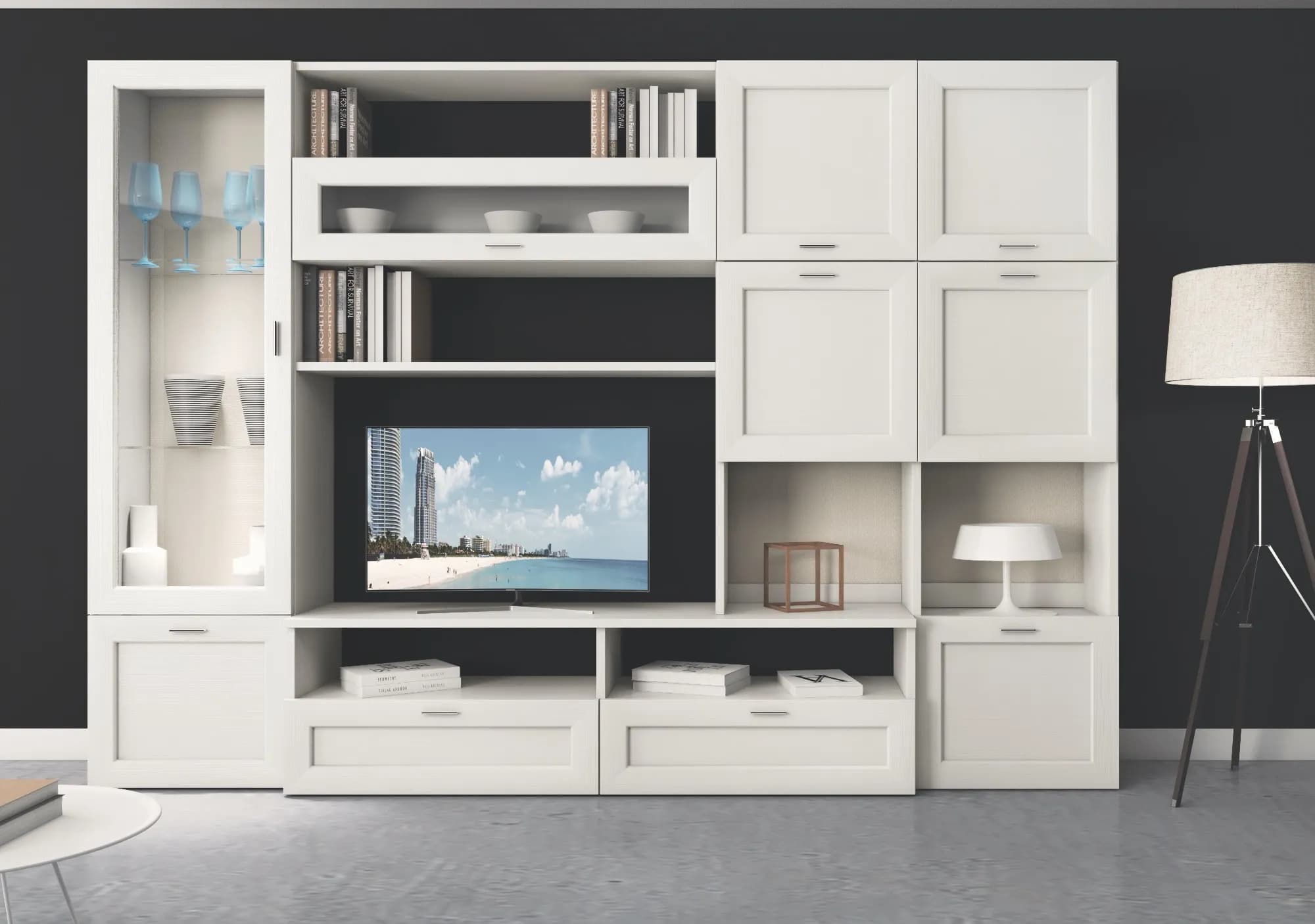 📺 PARETE ATTREZZATA MODERNA LIONS LINEA L21 — STILE ED ELEGANZA A PREZZO OUTLET! 🎉 - Immagine 1