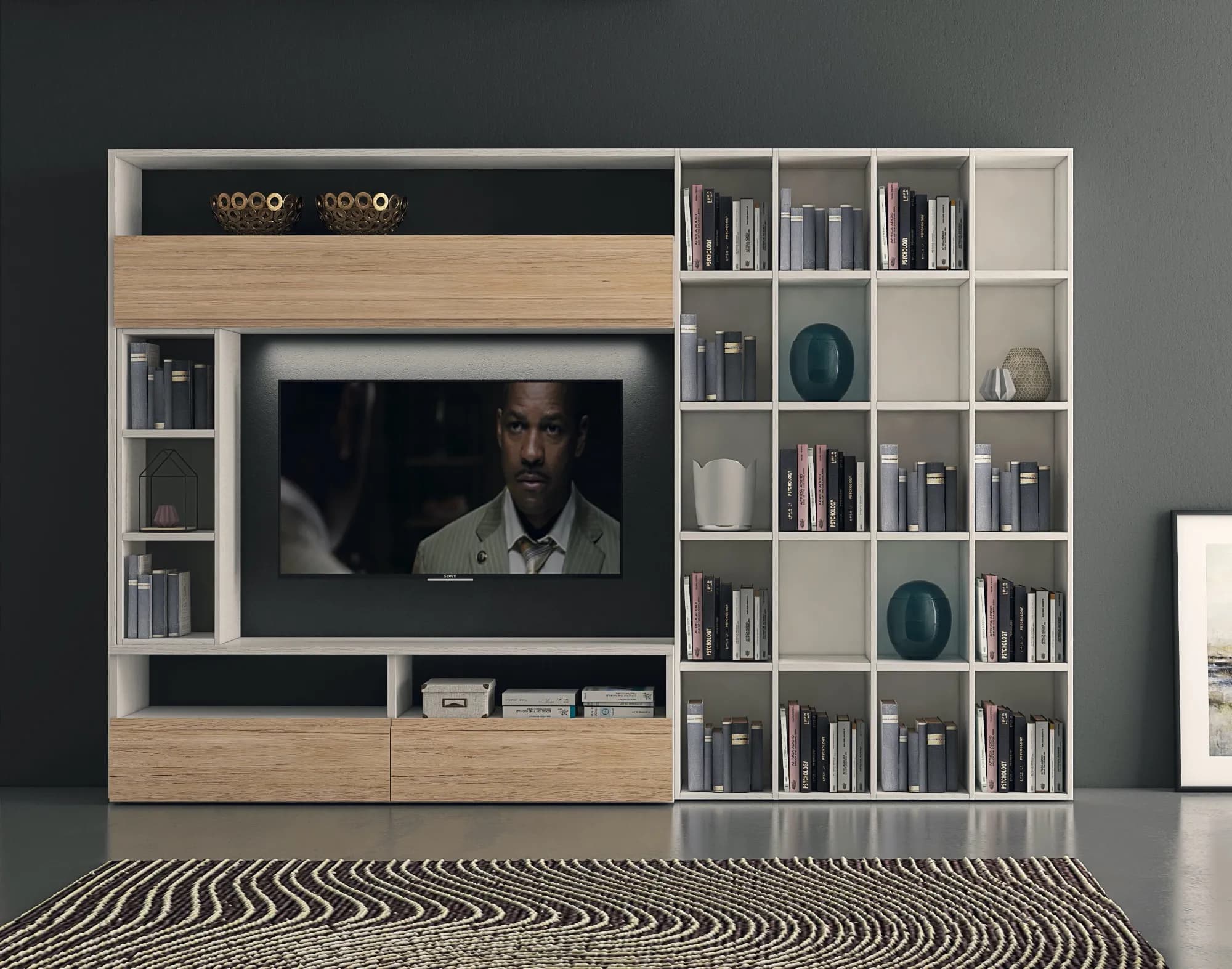 🛋️ PARETE ATTREZZATA OAK 7 — DESIGN MODERNO & FUNZIONALE | PREZZO OUTLET 🔥 - Immagine 1