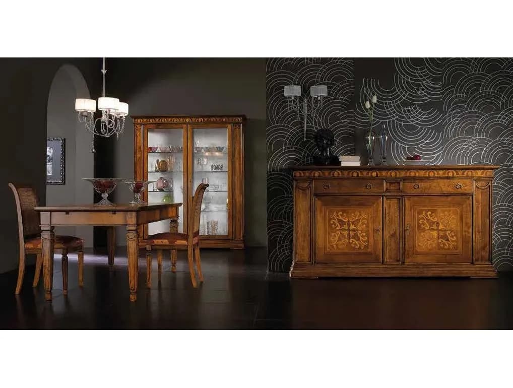 🏷️ Madia Ca' Venier CV02/D in Noce Massiccio Cantiero — Prezzo Outlet 🔥 - Immagine 1