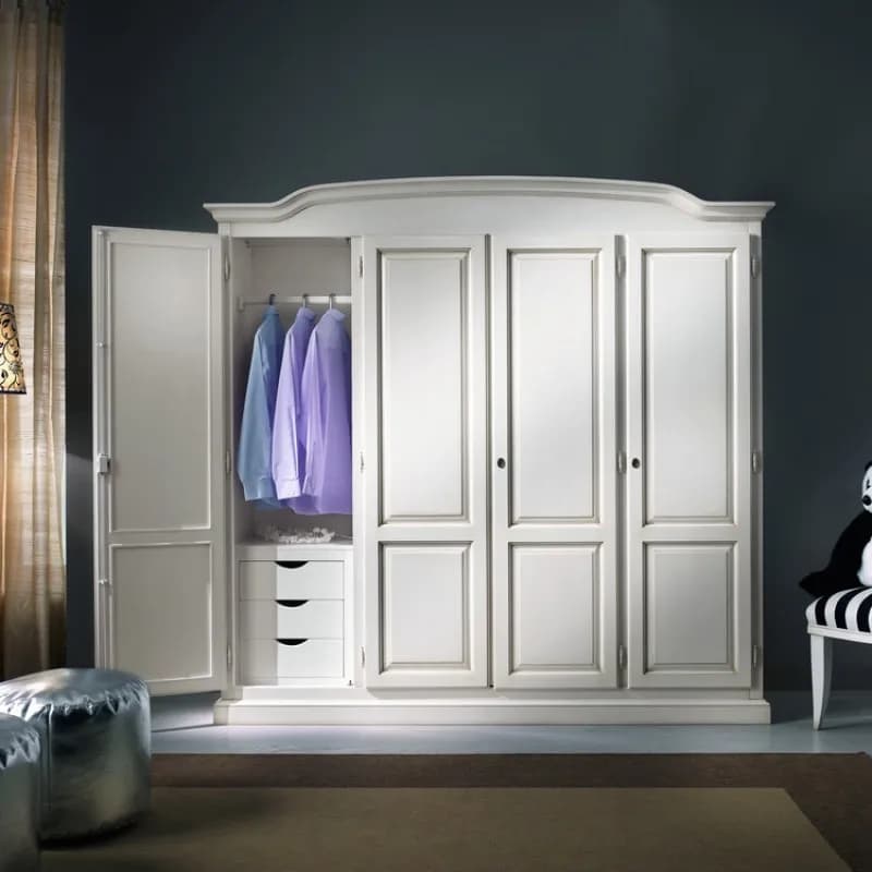 🏷️ Armadio Classico Silvia in Legno Massello 🎨 – Prezzo Outlet Esclusivo! – Finiture Personalizzabili - Immagine 1