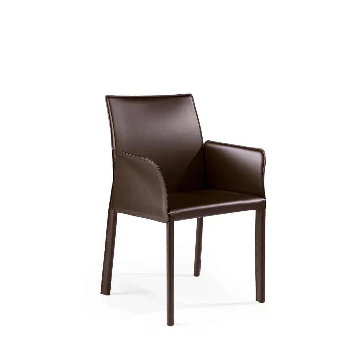 Sedia Julia Arredo Cuoio XL BR con braccioli a prezzo outlet - Immagine 1