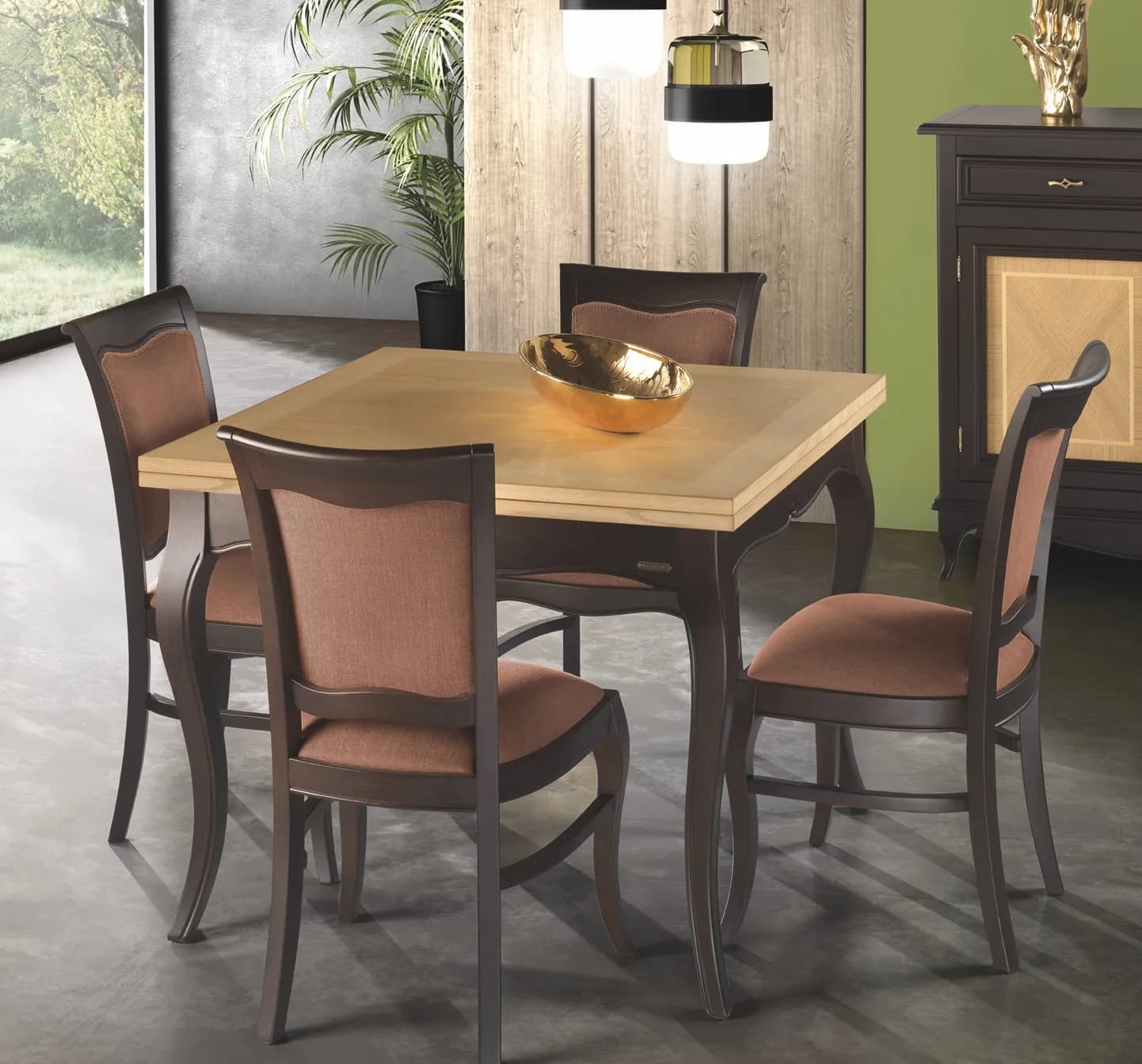 Tavolo quadrato allungabile Boston in legno massello – Produzione artigianale Bassanese – Prezzo outlet! - Immagine 1