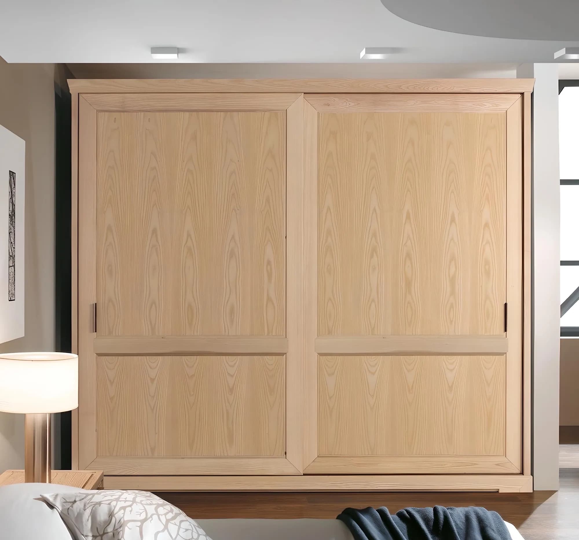 Armadio 2 Ante Scorrevoli in Legno Massello Mod. Natural – Eleganza Artigianale a Prezzo Super - Immagine 1