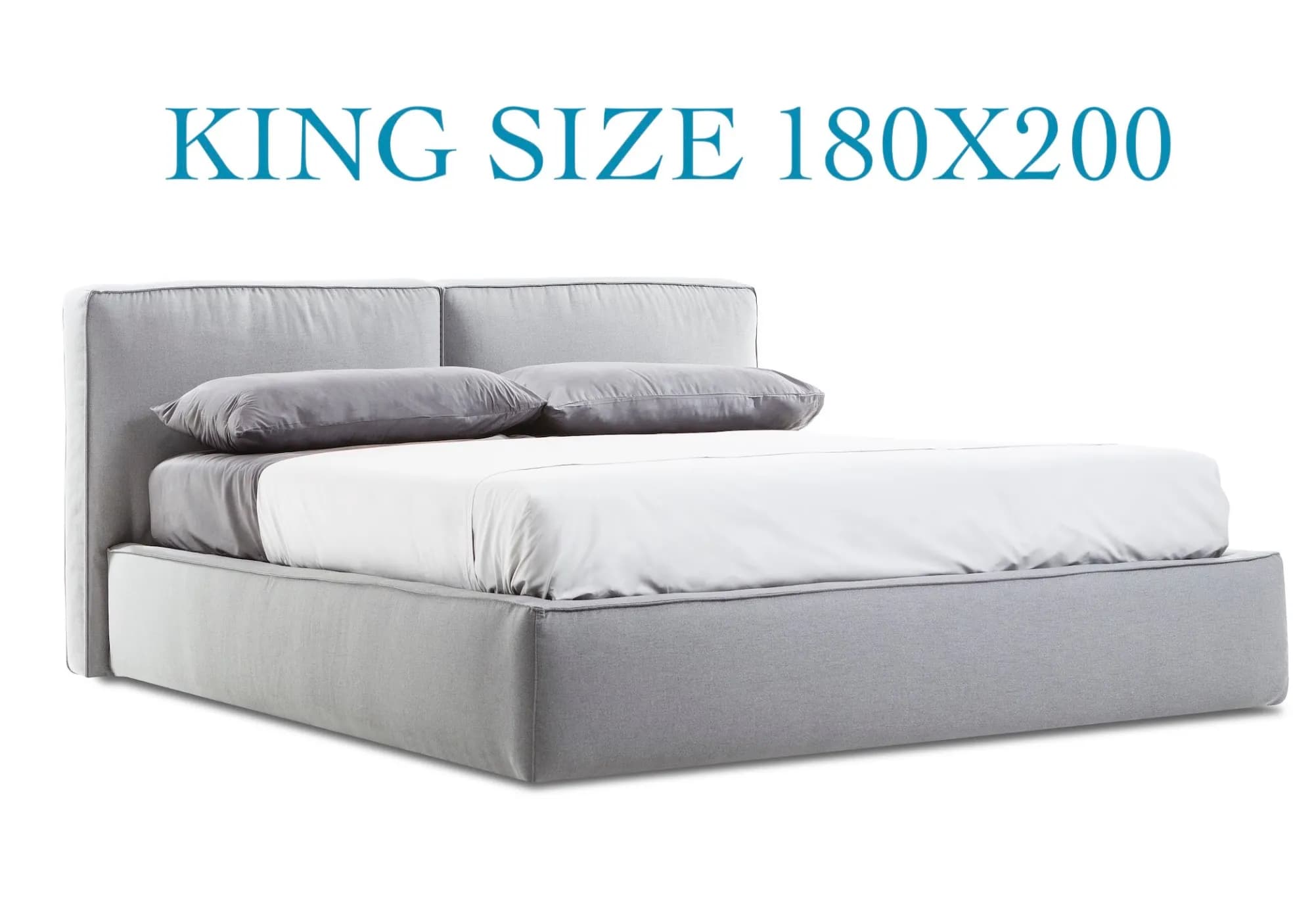Letto Herman King Size 180 – Comfort Extra Large & Design Italiano - Immagine 1