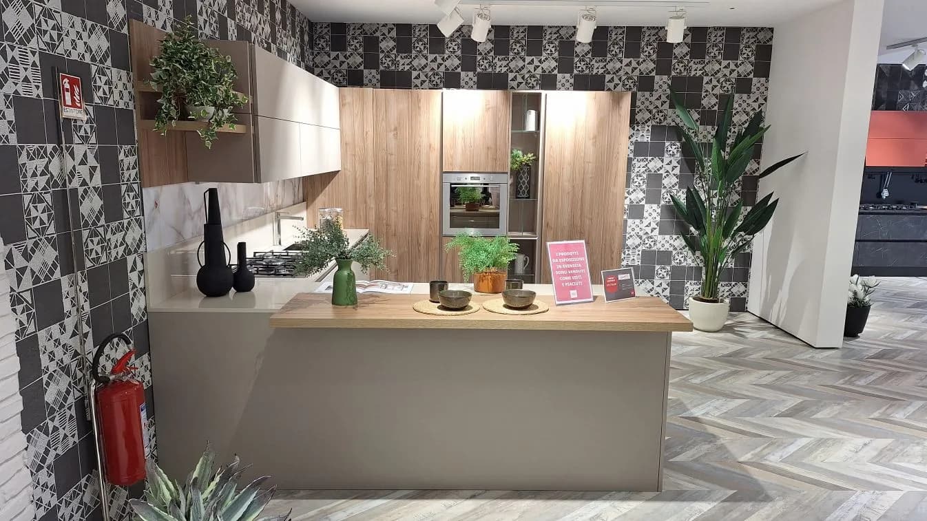 Cucina CHARME 37 con penisola â OFFERTA OUTLET - Immagine 1