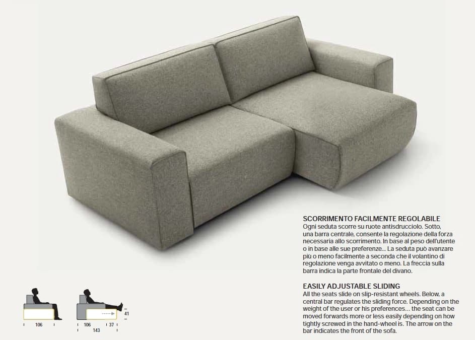 Divano modulare BY FELIX – Personalizzabile e con sedute estraibili - Immagine 1