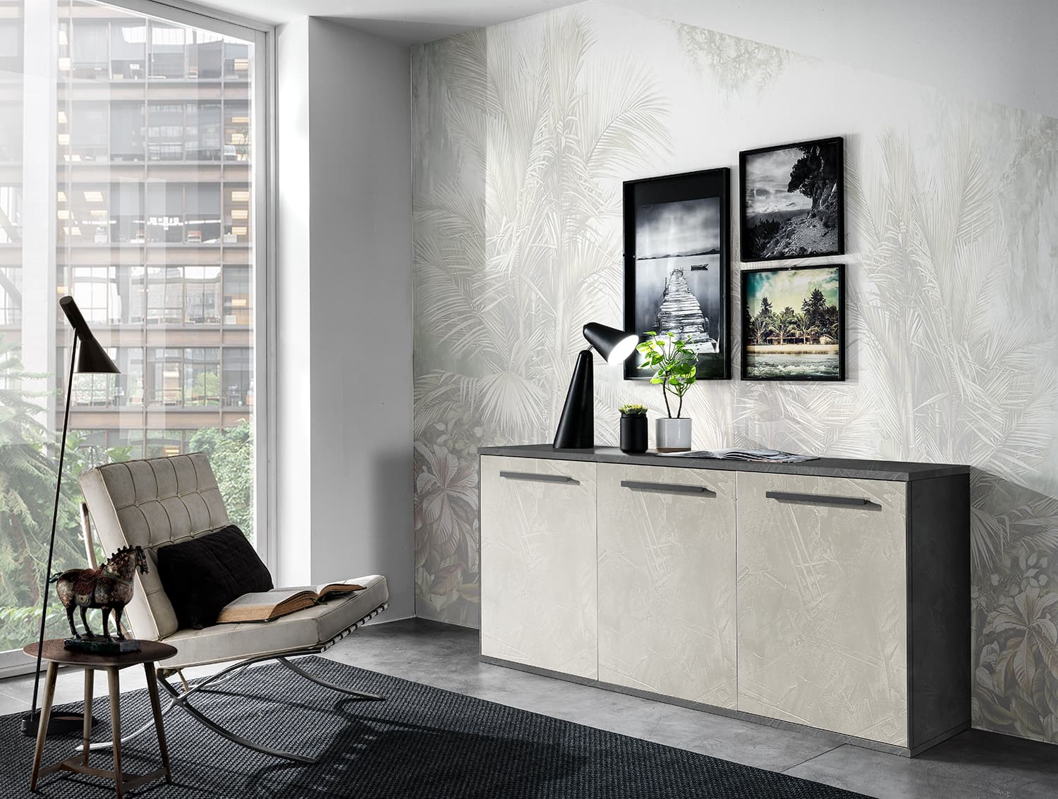 Madia 00LUX: Design Minimalista e Armonia per il Soggiorno - Immagine 1