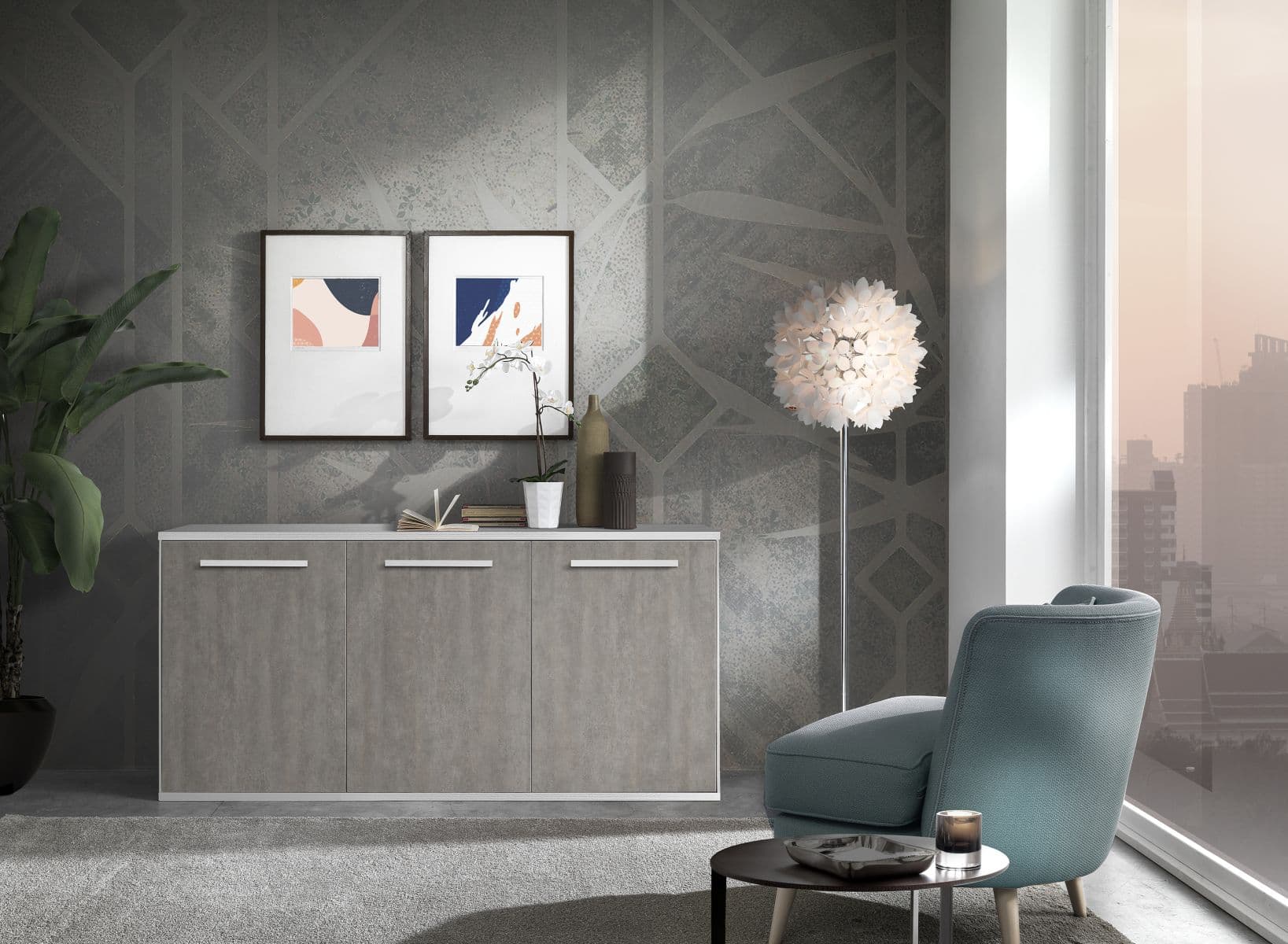 Soggiorno SG08: Spazi Vivi tra Stile e Funzionalità - Immagine 1