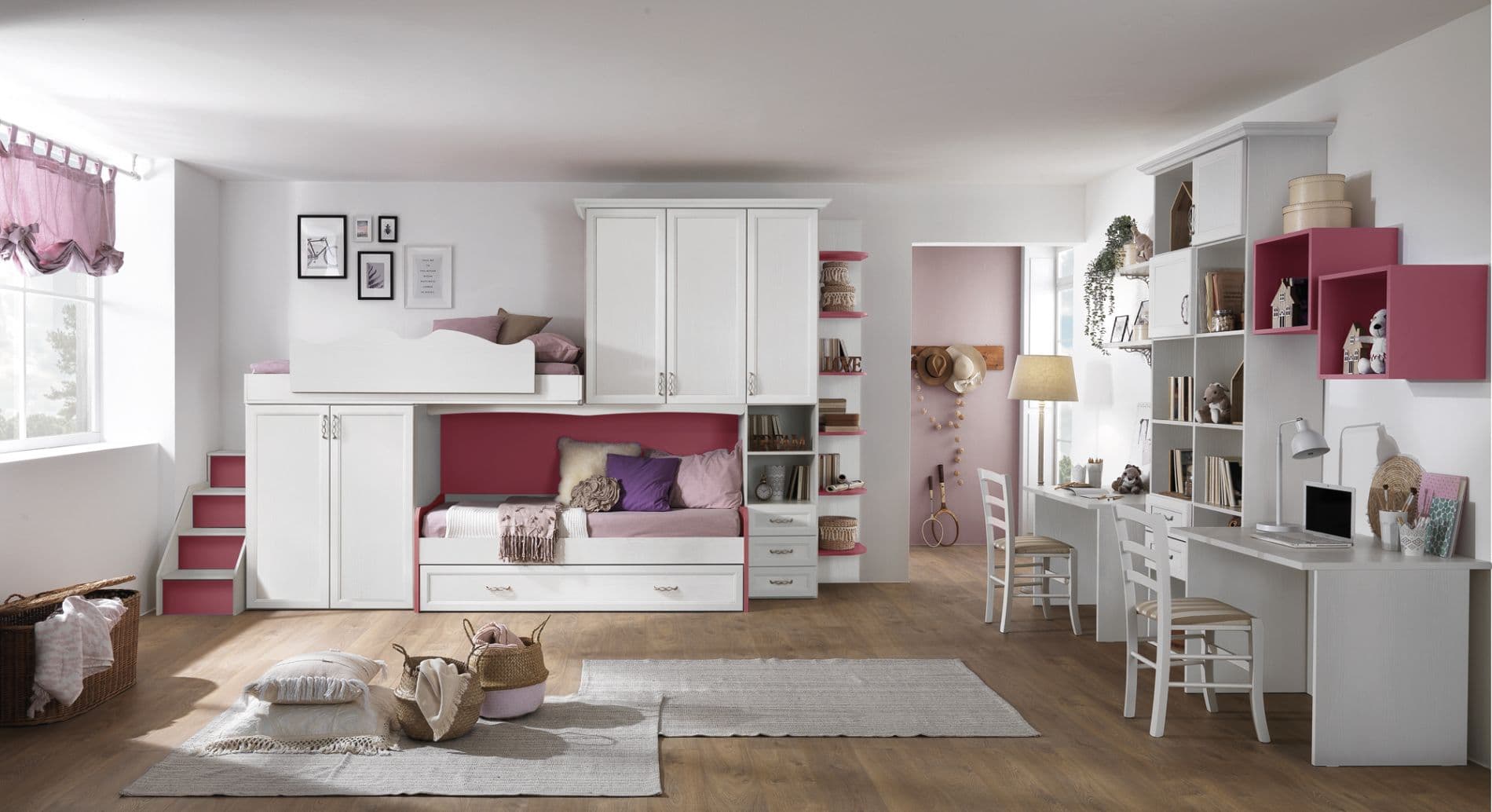 Cameretta Afrodite AF03: Stile Classico e Indipendenza per Adolescenti - Immagine 1