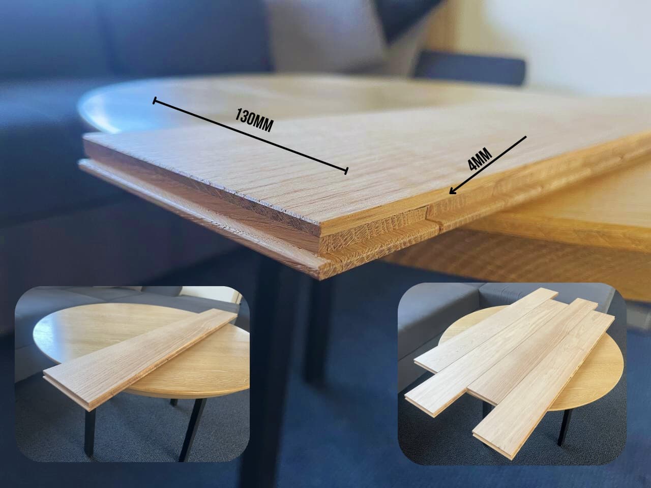 Parquet in rovere. 1000x130x15 - Immagine 1