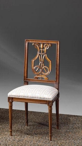 Nobiltà Artigiana: Sedia Luigi XVI in Noce Intagliato - Immagine 1