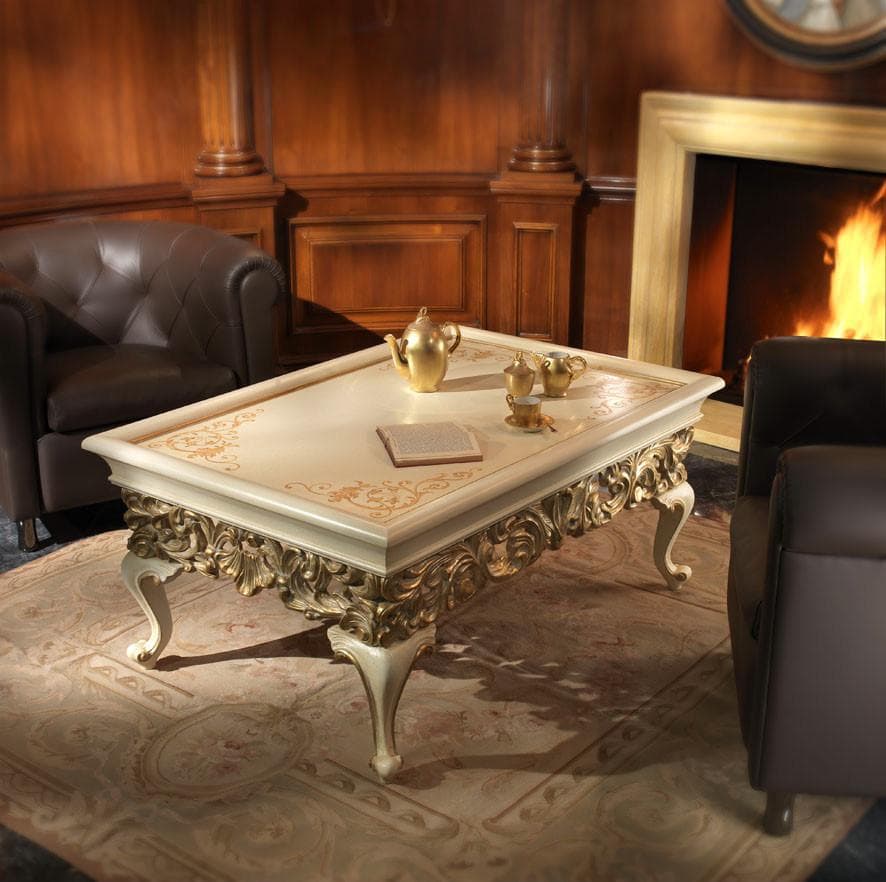 Luce e Oro: Tavolino Barocco in Tiglio - Immagine 1