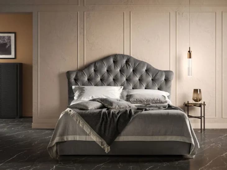 Letto capitonné Queen di Bside con box