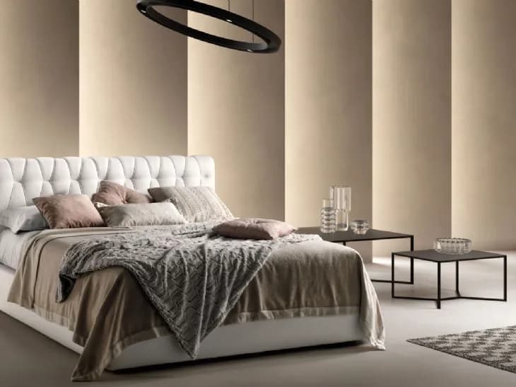 Letto con testiera Unique di Bside con box contenitore
