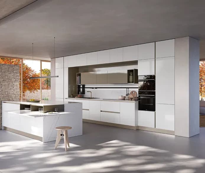 Cucina in laminato opaco