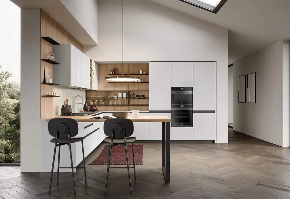 Cucina altri colori moderna ad angolo Hera Prima