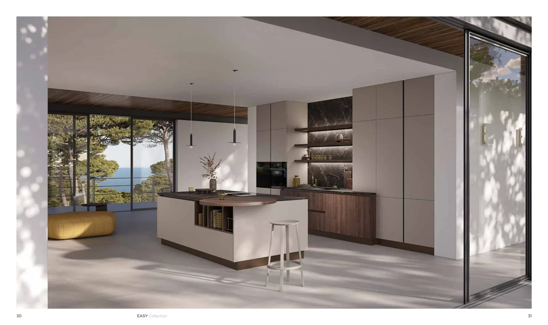 Cucina con isola Easy 03 di Ar-Due – Design su misura con sconti outlet imperdibili