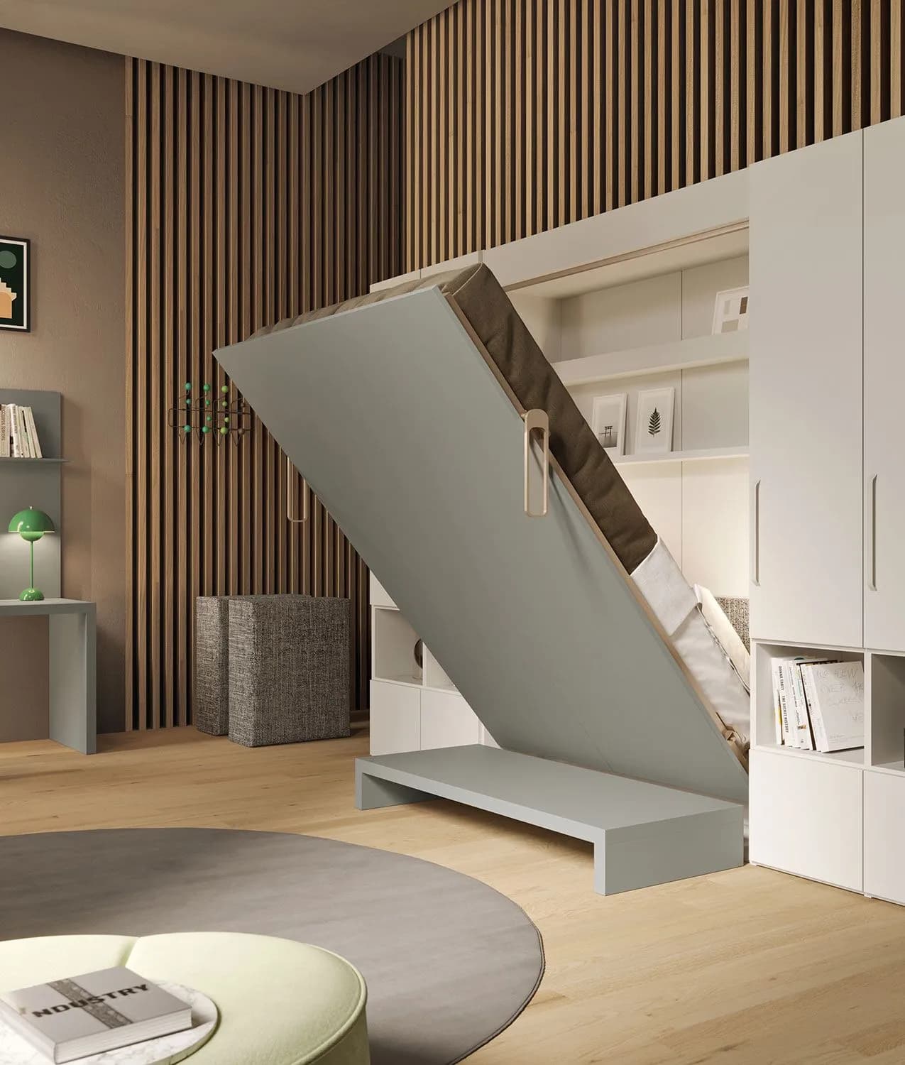 Cameretta Clever Im22_06 – Design moderno con letto matrimoniale e divano integrato! - Sconto Outlet