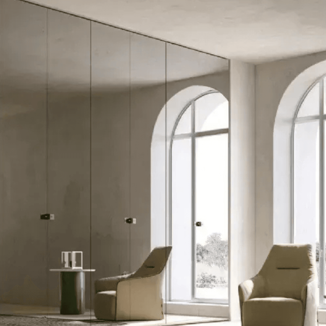 Armadio Line di Adok – Eleganza Moderna con Ante Specchio o Vetro Laccato