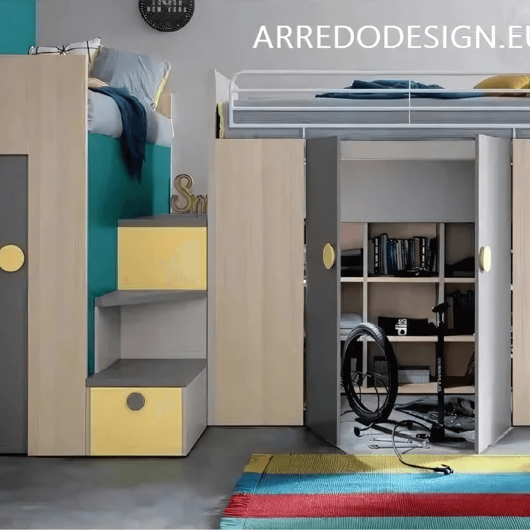 Cameretta Doimo CityLine G030 – Design a Soppalco, Qualità Top e Sconto Outlet
