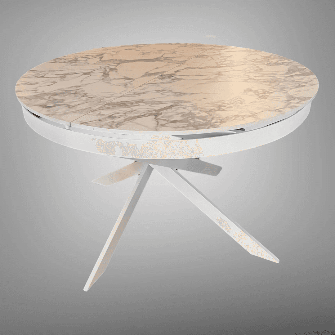 Tavolo Marble Round effetto Marmo Carrara – Eleganza e innovazione scontate del 56