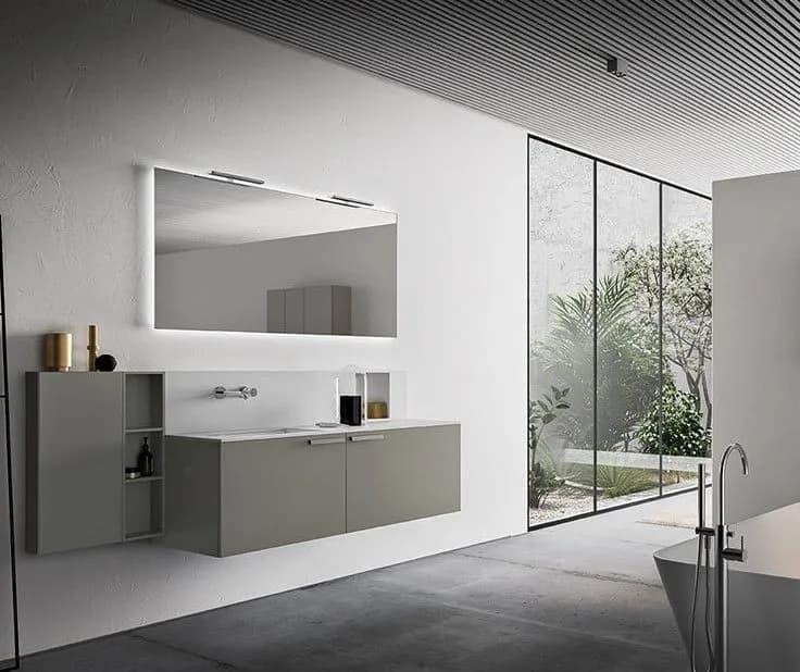 Mobile bagno sospeso Cartabianca by Cerasa – Eleganza contemporanea a prezzo outlet
