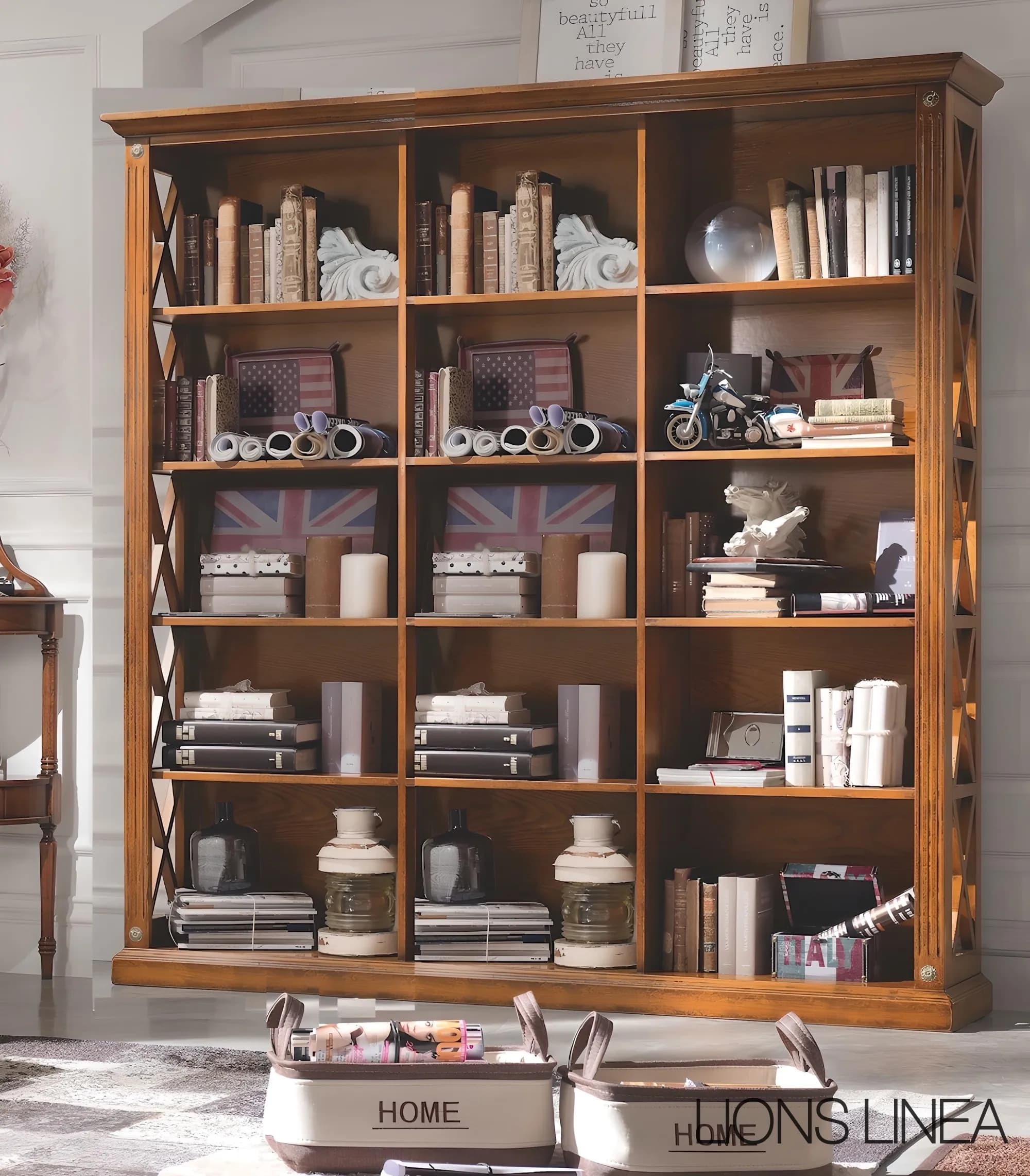 Libreria Inglesina in legno massello – Eleganza senza tempo