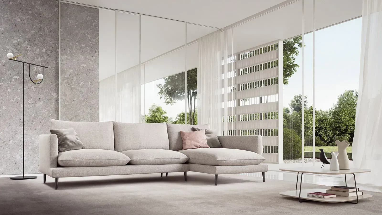 Super Offerta Divano Gregory con Penisola di Doimo Salotti – Comfort di Classe a Prezzo Outlet